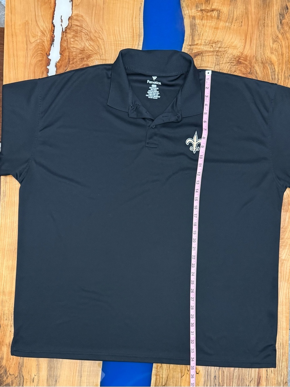 Fanatics New Orleans Saints Polo 4XLT Black NFL Performance Shirt - Picture 3 of 6